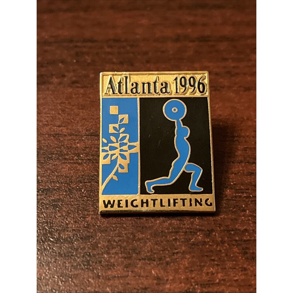 1996 Atlanta Olympics Weightlifting Event Lapel Hat‎ Pin